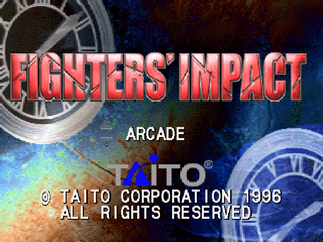 Fighters' Impact title screen for Playstation
